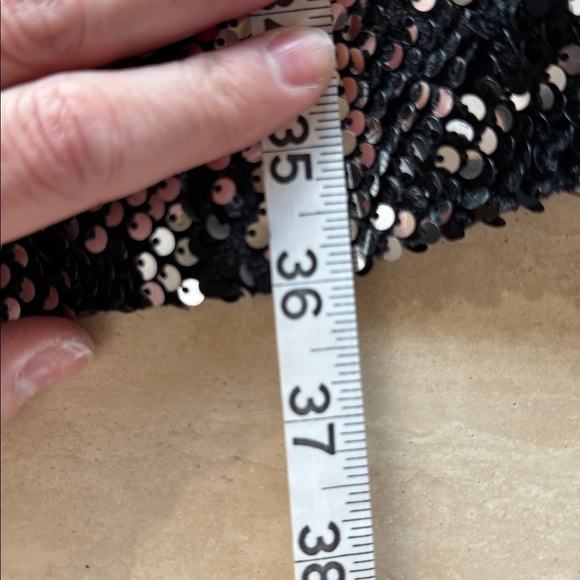 Millie Black Long Sleeved Sequin Turtleneck Mini Dress Womens Size 6 - Picture 10 of 12